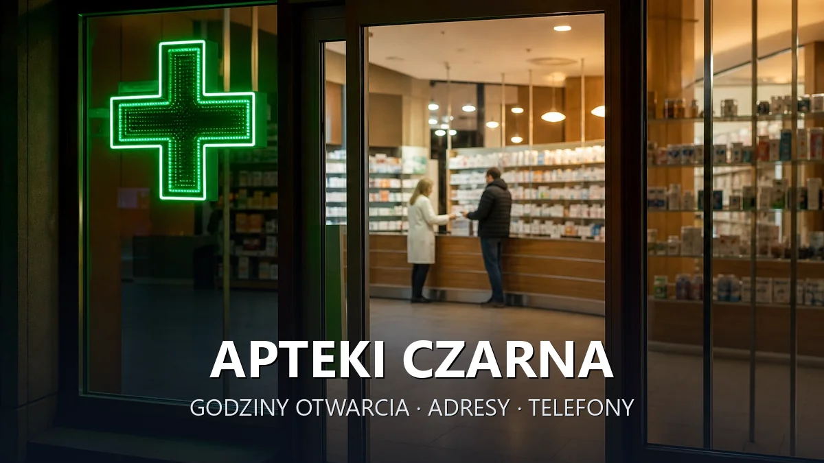Apteki Czarna, powiat dębicki - adresy, telefony, godziny otwarcia
