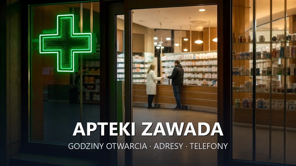 Apteki Zawada, gmina Dębica, powiat dębicki - adresy, telefony, godziny otwarcia