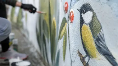 Młodzi z Dębicy zamienili stadion w pracownię street artu