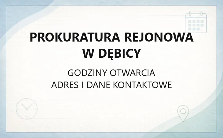 Prokuratura Rejonowa w Dębicy - kontakt, zawiadomienie o przestępstwie