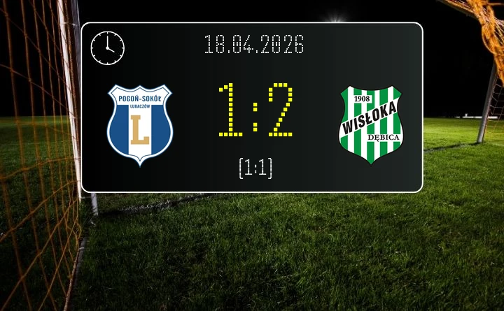 [PIŁKA NOŻNA] Pogoń-Sokół Lubaczów – Wisłoka Dębica 1:2 w 27. kolejce Betclic 3. Ligi Grupa 4 (Grupa IV)