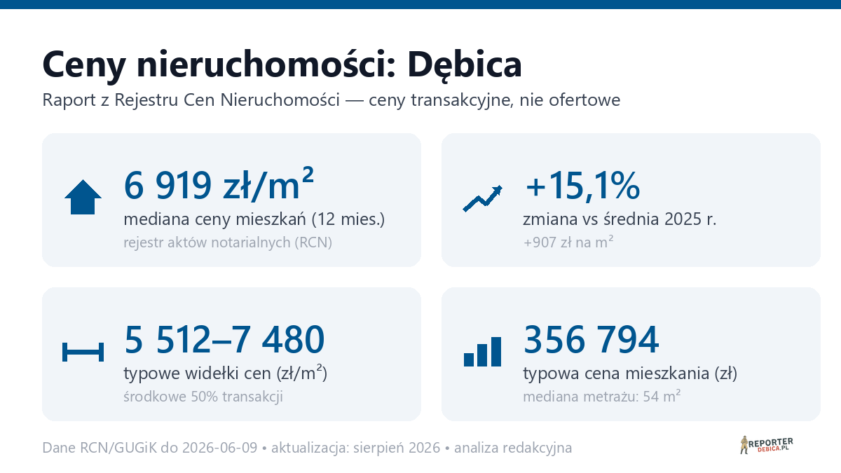 Infografika: ceny mieszkań w Dębica