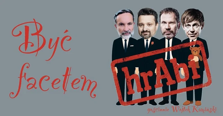 Grafika promocyjna wydarzenia Kabaret hrAbi & Wojtek Kamiński — „Być facetem” w Dębicy