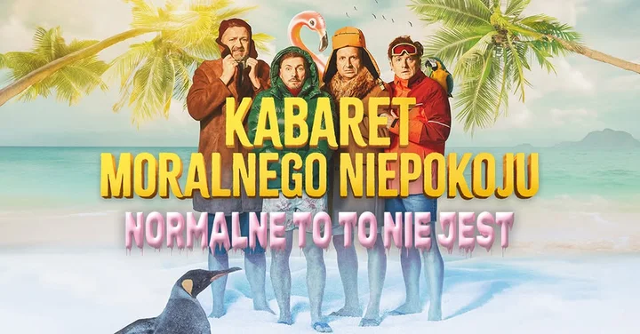 Grafika promocyjna wydarzenia Kabaret Moralnego Niepokoju — „Normalne to to nie jest” w Dębicy