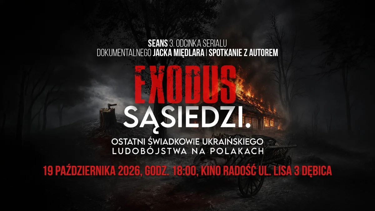 Grafika promocyjna wydarzenia EXODUS SĄSIEDZI: film i spotkanie