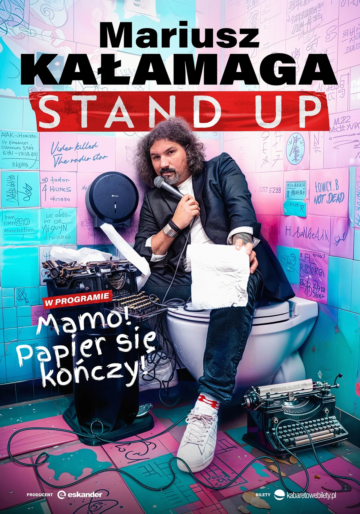 Grafika promocyjna wydarzenia Mariusz Kałamaga STAND UP – Mamo! Papier się kończy! w Dębicy