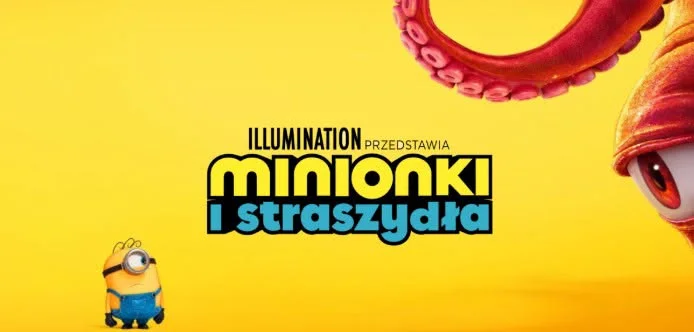 Grafika promocyjna wydarzenia Minionki i straszydła w Dębicy. Premiera pełna humoru i przygód