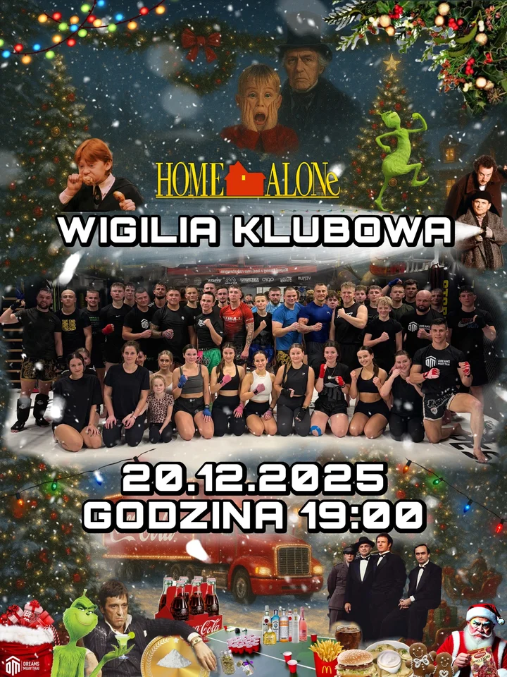Grafika promocyjna wydarzenia Wigilia klubowa 2025 – Dreams Muay Thai