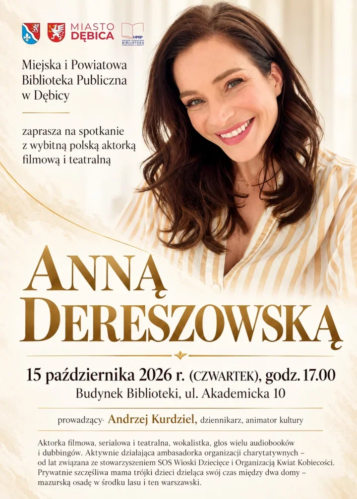 Anna Dereszowska w Dębicy - rozmowa o scenie, rolach i życiu poza planem