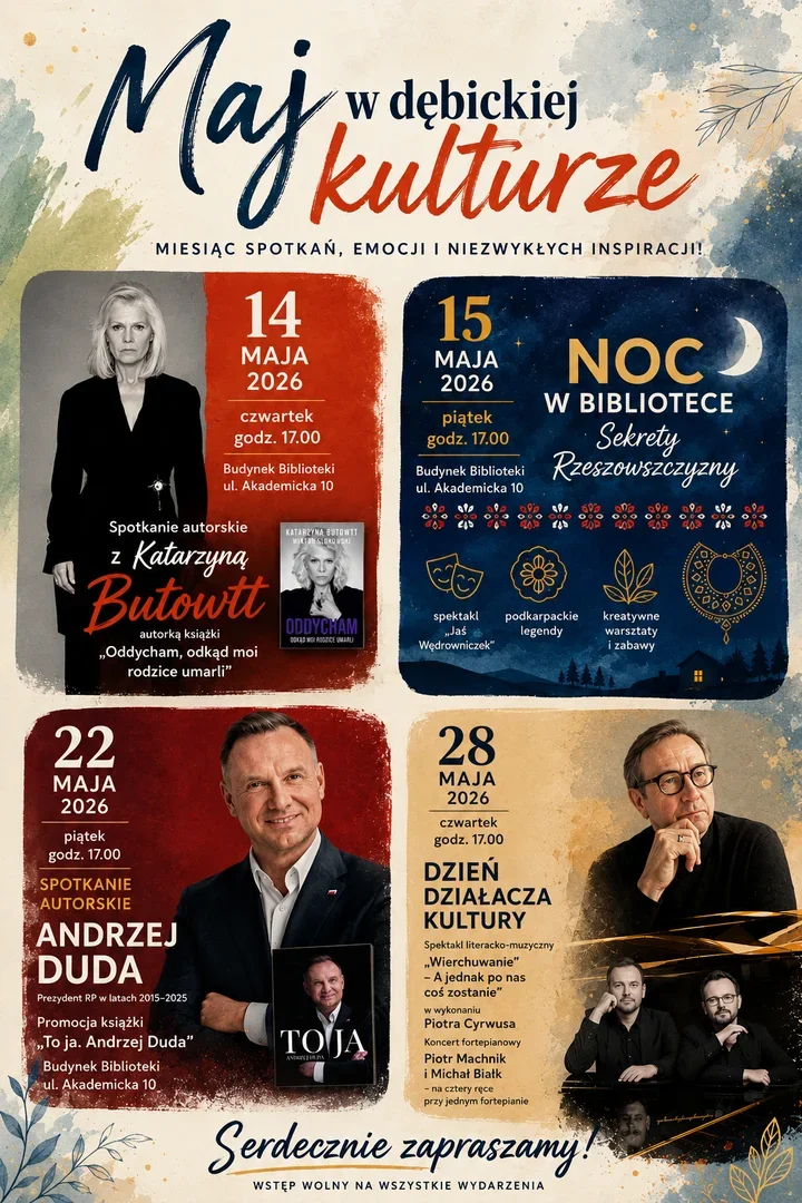 Maj w dębickiej bibliotece rozkręca kulturę - od rozmów po wielki finał