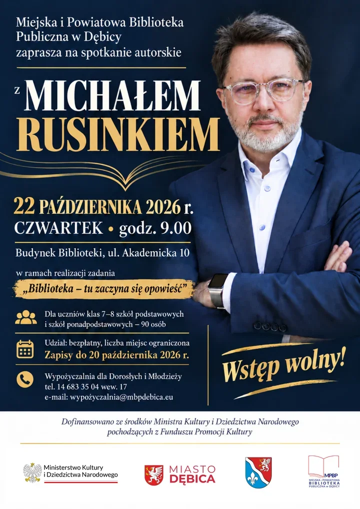 Michał Rusinek przyjedzie do Dębicy. Młodzież spotka autora i tłumacza