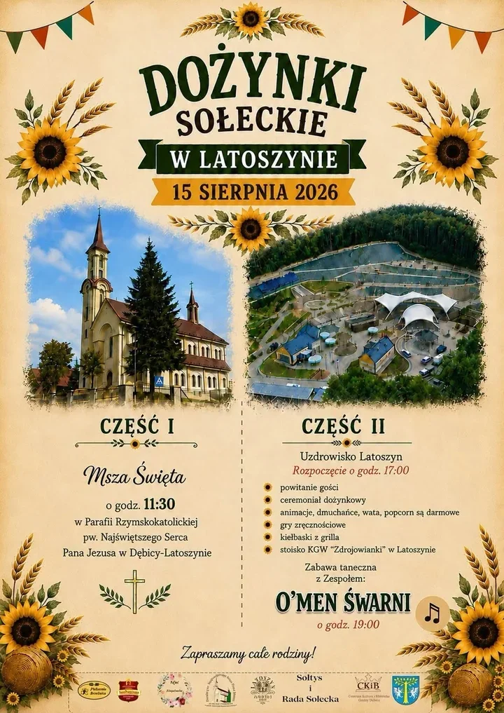 Dożynki w Latoszynie połączą tradycję z rodzinną zabawą