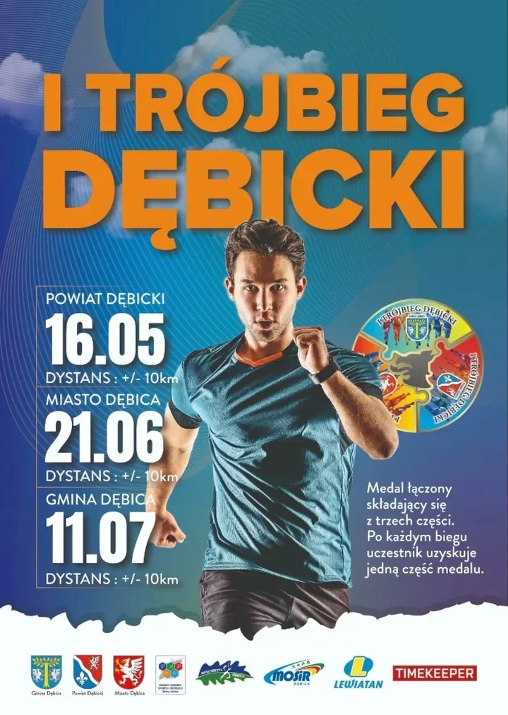 Trzy samorządy łączą siły. W Dębicy finał biegu z medalem z trzech części