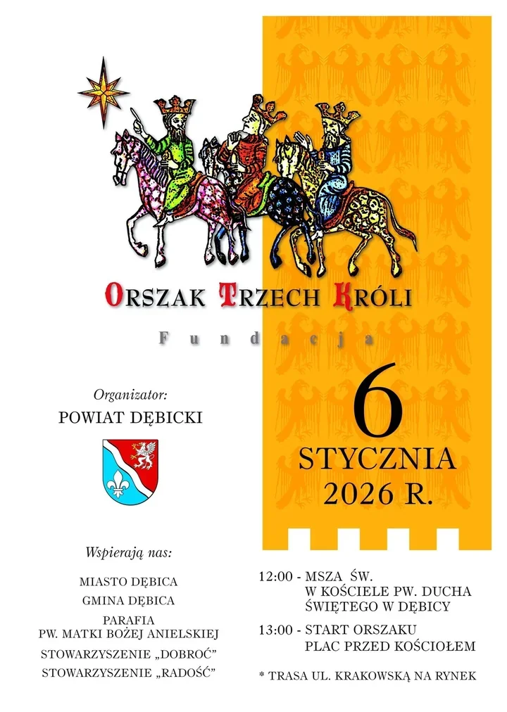 Barwny Orszak Trzech Króli znów przejdzie przez centrum Dębicy - korony i kolędy