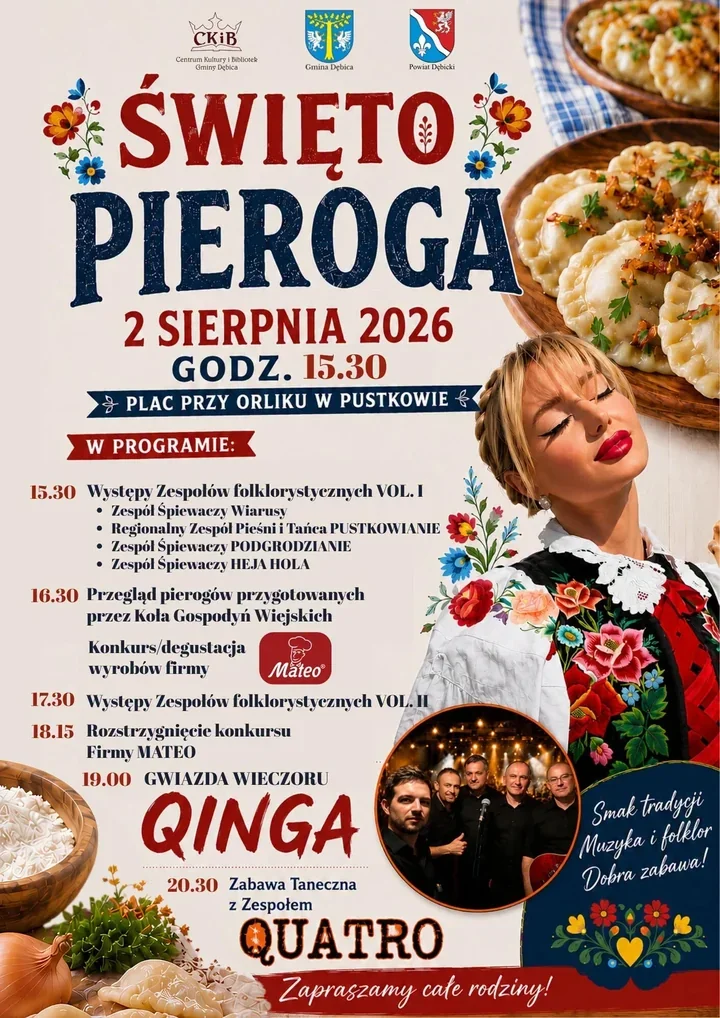 Pierogi, folklor i muzyka do wieczora. Pustków szykuje swoje święto