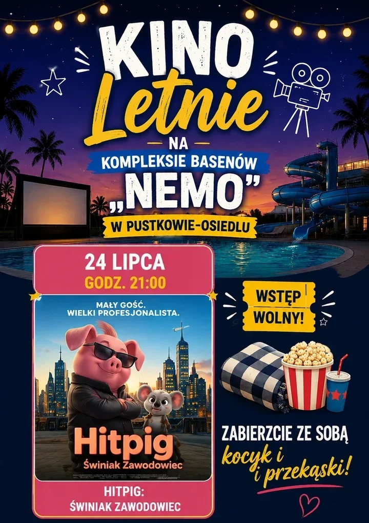 Letnie kino pod gwiazdami. Na ekranie pojawi się Hitpig