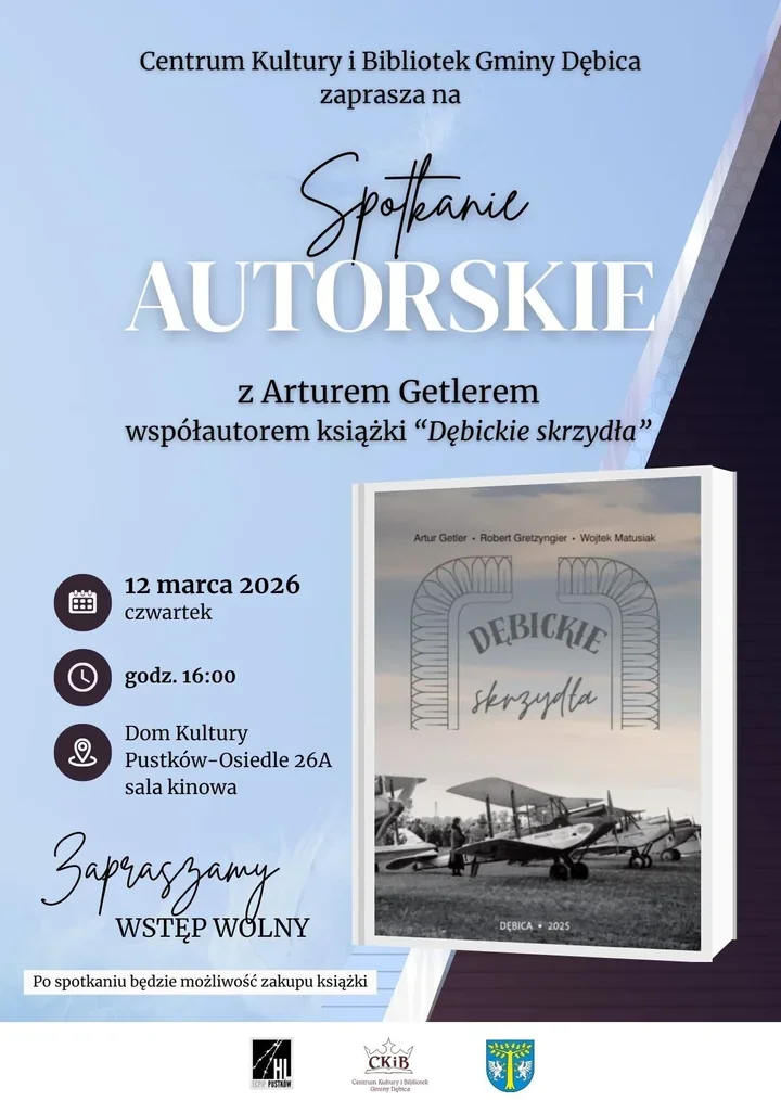 Autor opowie o dębickim lotnictwie – spotkanie z Arturem Getlerem