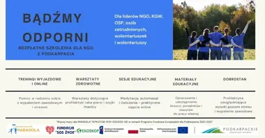 Bezpłatne szkolenia dla NGO. Zdrowie, stres i wypalenie zawodowe