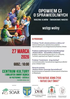 Spotkanie o Rodzinie Ulmów w Pustkowie-Osiedlu – historia, muzyka i refleksja