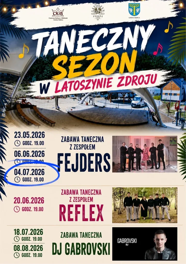 Fejders zagra w Latoszynie Zdroju. Wstęp wolny na taneczny wieczór