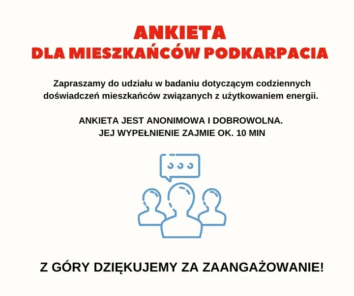 Mieszkańcy Dębicy proszeni o udział w krótkiej ankiecie o użytkowaniu energii
