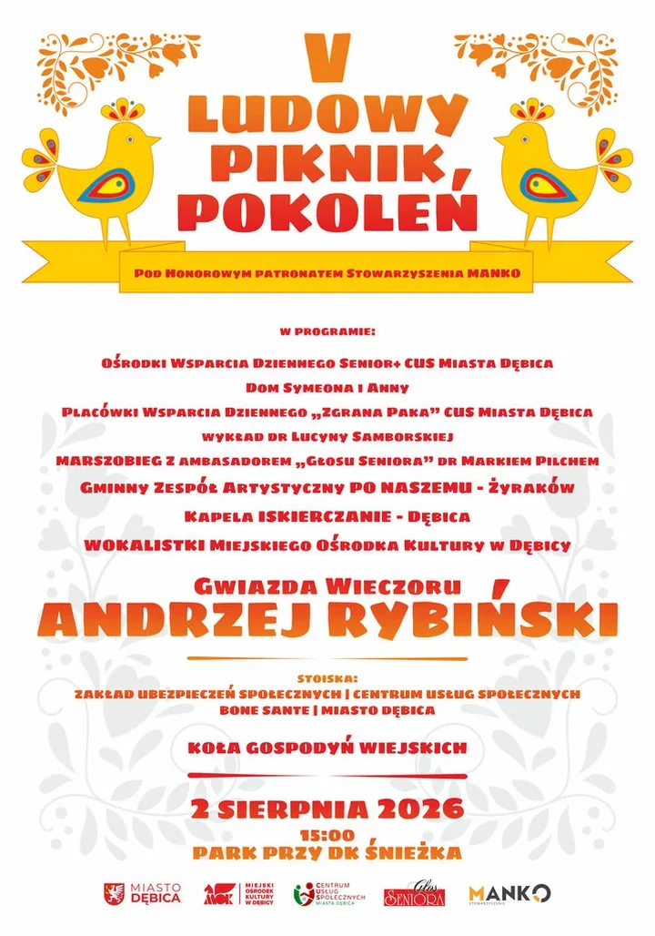 Andrzej Rybiński zaśpiewa w Dębicy. Piknik połączy kilka pokoleń