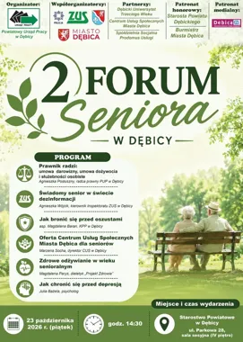 Prawo, oszustwa i depresja. Forum Seniora w Dębicy łączy sześć ważnych tematów