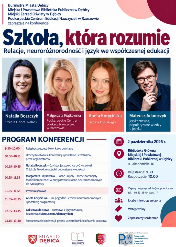 Bezpłatna konferencja w Dębicy. Cztery spojrzenia na szkołę