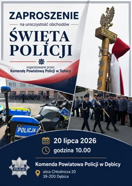 Święto Policji w Dębicy - funkcjonariusze odbiorą awanse i odznaczenia