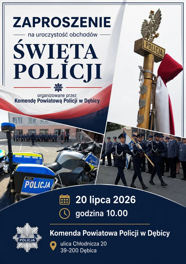 Święto Policji w Dębicy - funkcjonariusze odbiorą awanse i odznaczenia